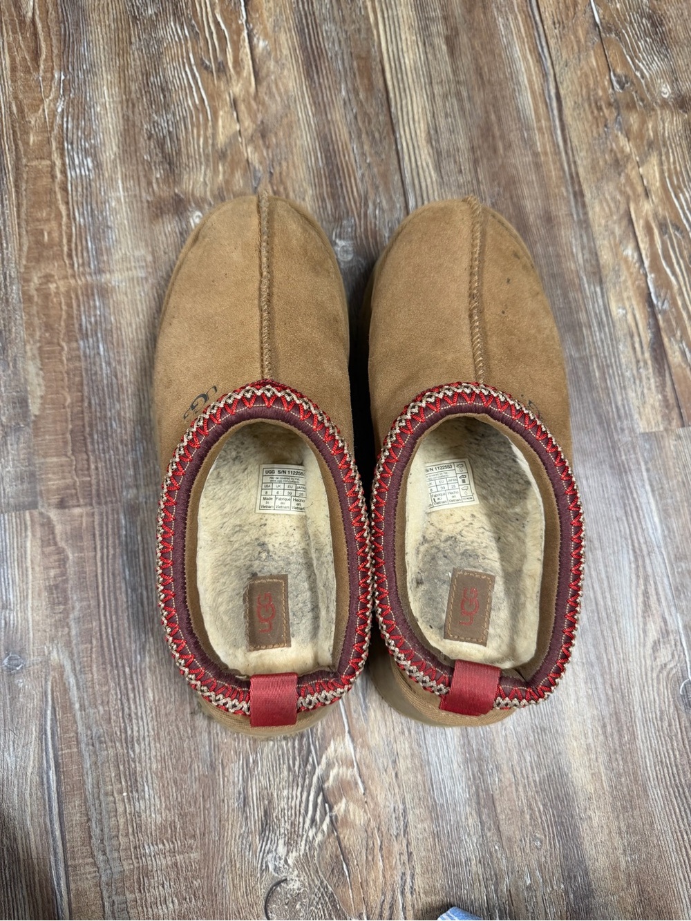 UGG platform Tasman slippers in tan & brown, size US 8